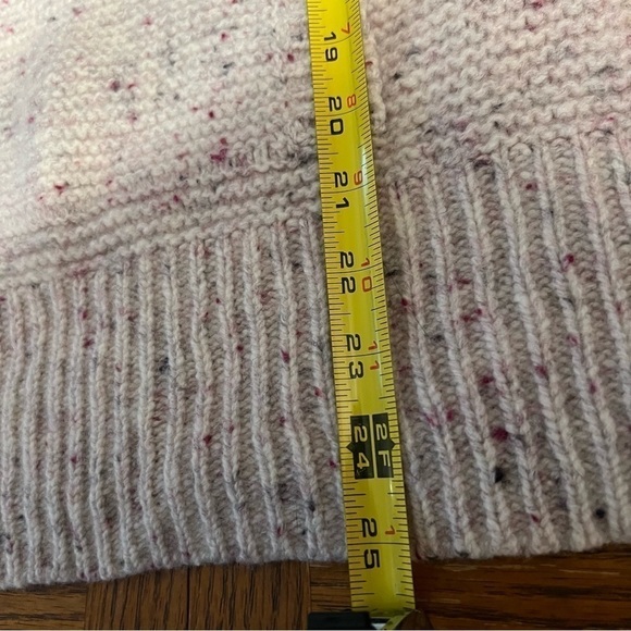 WoolOvers Multicolor Knit Turtle Neck Kangaroo Pouch Lambswool Sweater Sz S - Picture 14 of 14